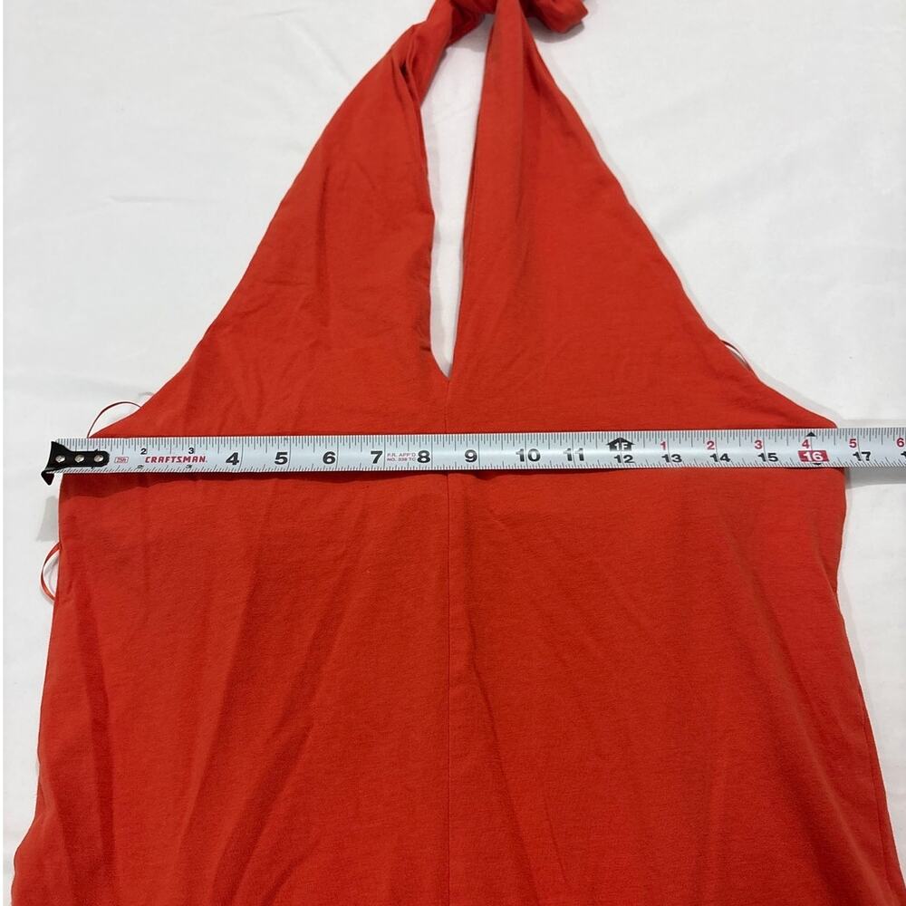 NWT Pact Large Organic Cotton Built In Bra Jumpsuit Pockets Wide Leg Halter - Picture 8 of 11